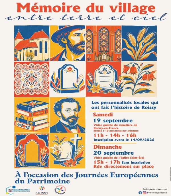 sortie à ROISSY EN FRANCE, Val d'oise. JOURNÉES EUROPÉENNES DU PATRIMOINE Sortir à ROISSY EN FRANCE(Val d'oise). ROISSY EN FRANCE.