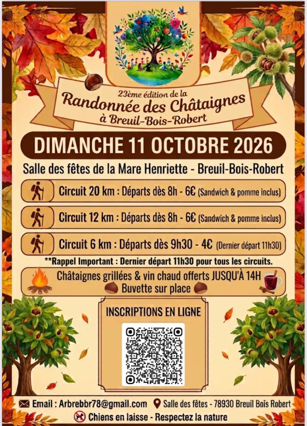 sortie à BREUIL BOIS ROBERT, Yvelines. 23ÈME RANDONNÉE DES CHÂTAIGNES Sortir à BREUIL BOIS ROBERT(Yvelines). BREUIL BOIS ROBERT.