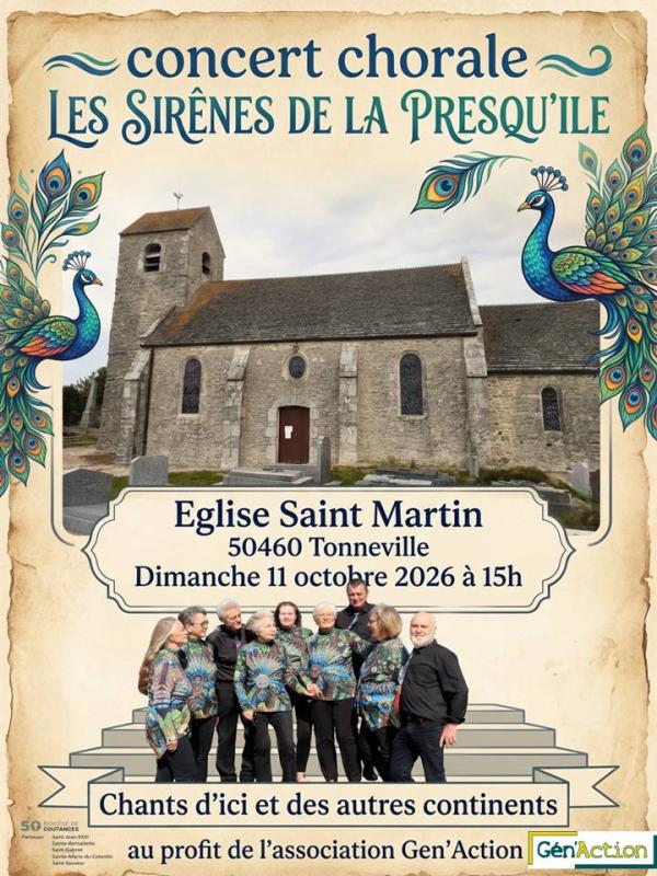 sortie à TONNEVILLE, Manche. CONCERT POUR LE TÉLÉTHON Sortir à TONNEVILLE(Manche). TONNEVILLE.