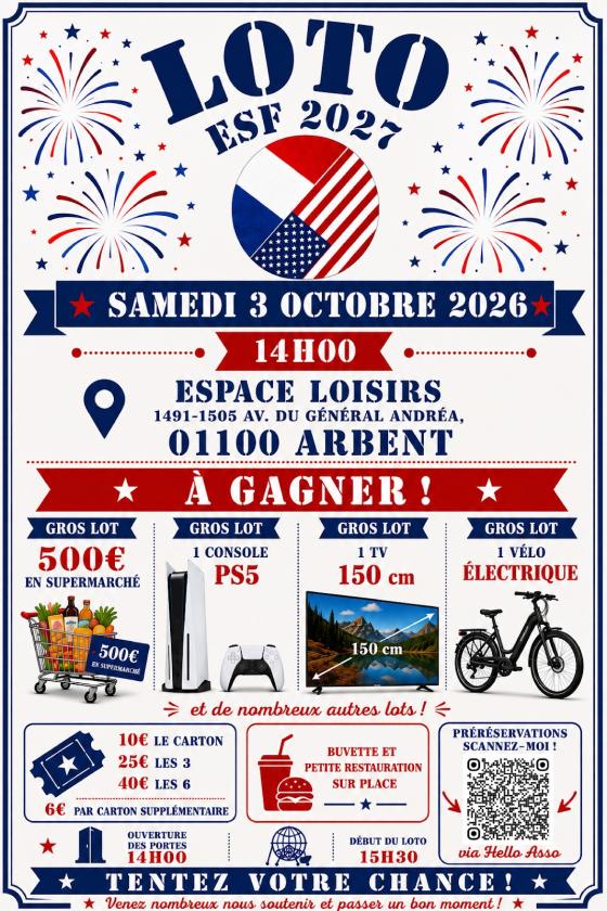 sortie à ARBENT, Ain. LOTO ESF 2027 Sortir à ARBENT(Ain). ARBENT.
