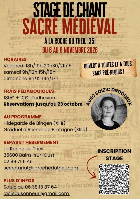 sortie à BAINS SUR OUST, Ille et Vilaine. STAGE DE CHANT SACRÉ & MÉDIÉVAL Sortir à BAINS SUR OUST(Ille et Vilaine). BAINS SUR OUST.