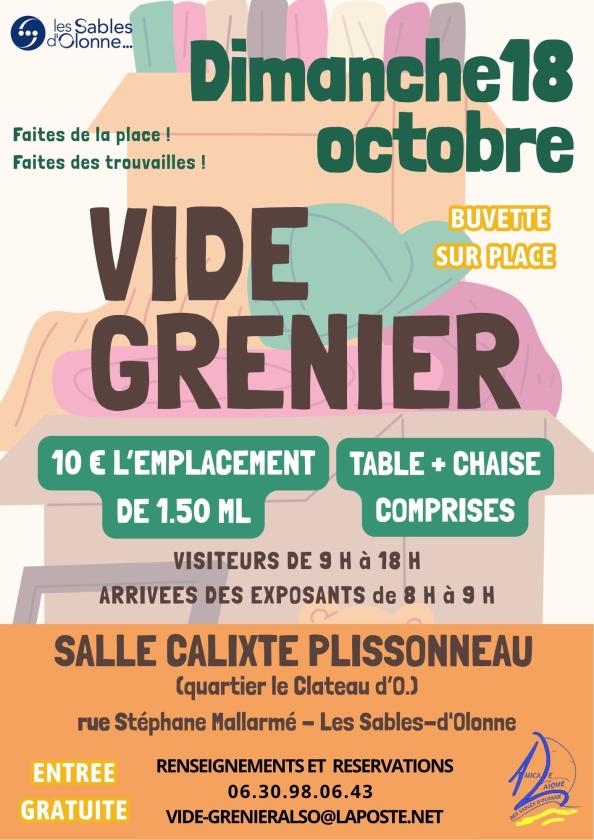 sortie à LES SABLES D OLONNE, Vendée. VIDE GRENIER Sortir à LES SABLES D OLONNE(Vendée). LES SABLES D OLONNE.