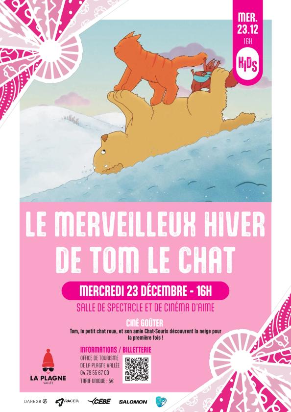 sortie à AIME, Savoie. CINÉ GOÛTER DE NOËL | LE MERVEILLEUX HIVER DE TOM Sortir à AIME(Savoie). AIME.