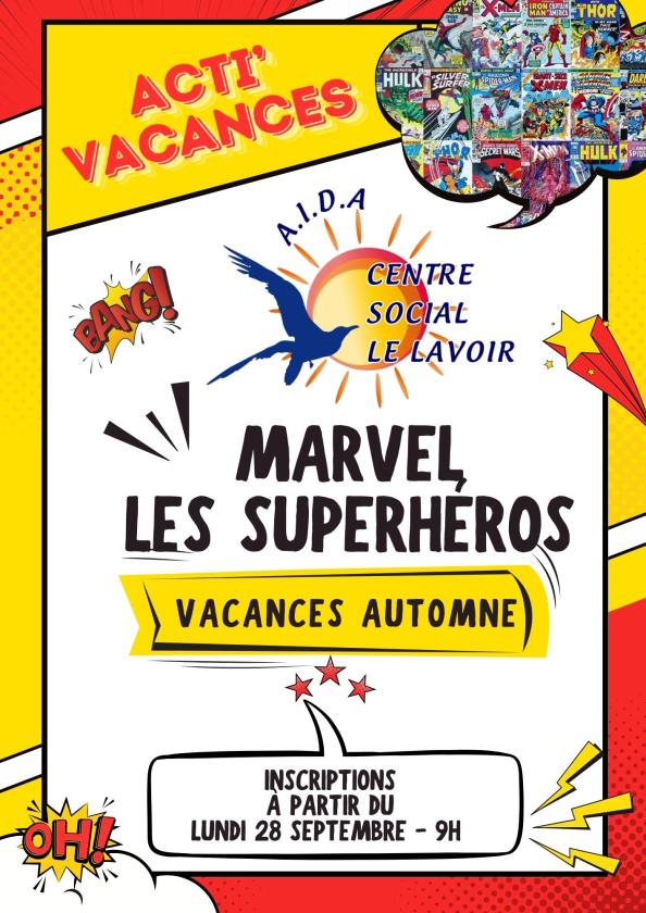 sortie à AMBERIEU EN BUGEY, Ain. ACTI'VACANCES - MARVEL LES SUPERHÉROS Sortir à AMBERIEU EN BUGEY(Ain). AMBERIEU EN BUGEY.