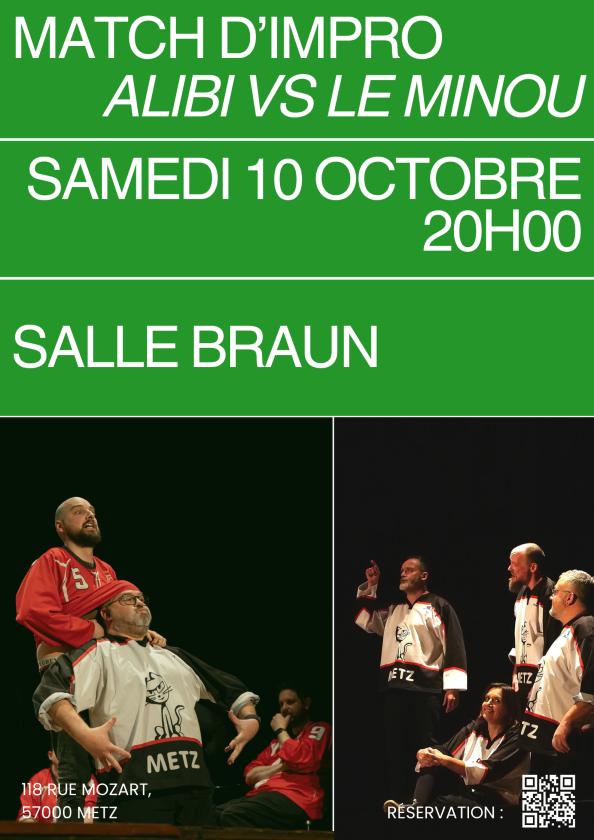 sortie à METZ, Moselle. LA RENTRÉE DU MINOU, MATCH CONTRE LES ALIBIS ! Sortir à METZ(Moselle). METZ.