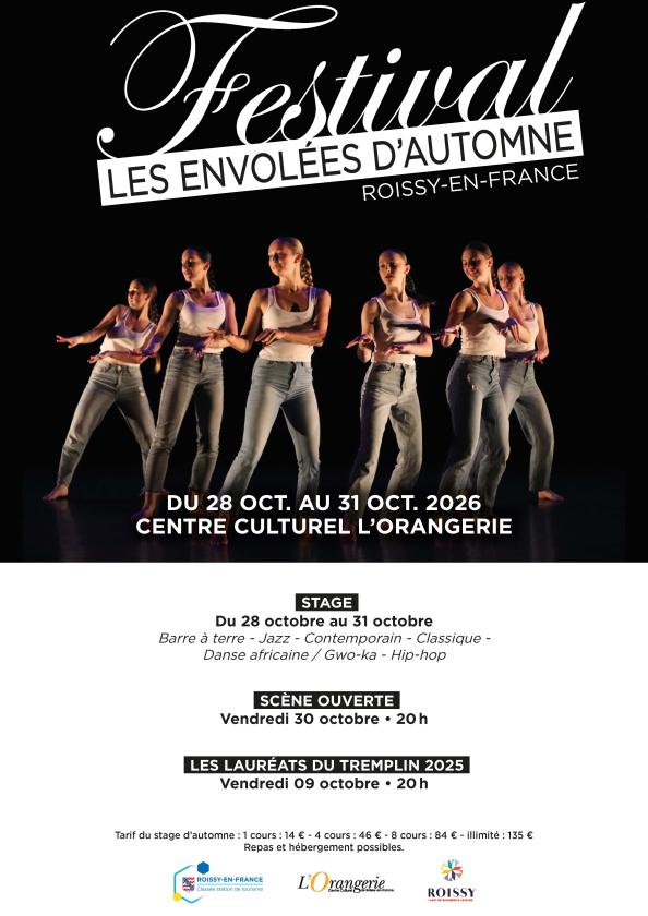 sortie à ROISSY EN FRANCE, Val d'oise. FESTIVAL "LES ENVOLÉES D'AUTOMNE" Sortir à ROISSY EN FRANCE(Val d'oise). ROISSY EN FRANCE.