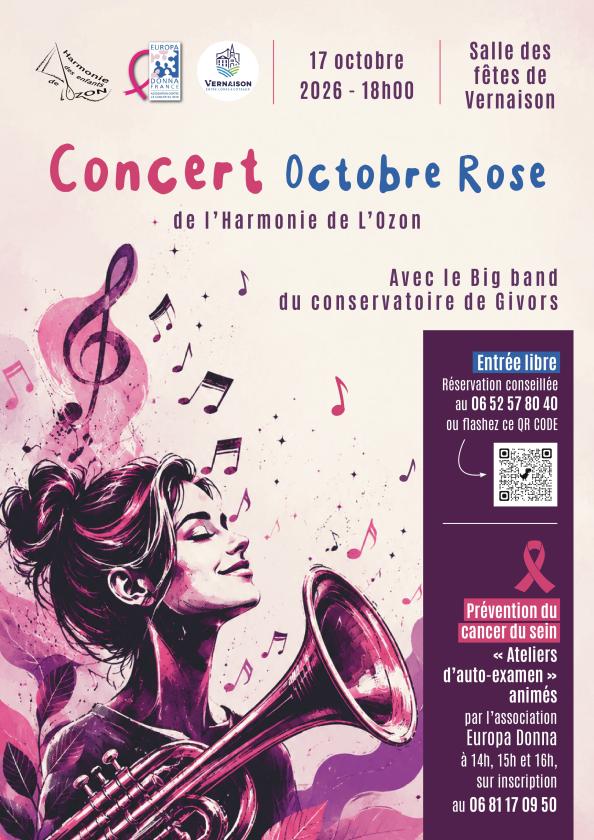 sortie à VERNAISON, Rhône. CONCERT OCTOBRE ROSE Sortir à VERNAISON(Rhône). VERNAISON.