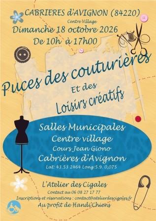 sortie à CABRIERES D AVIGNON, Vaucluse. PUCES DES COUTURIÈRES ET DES LOISIRS CRÉATIFS Sortir à CABRIERES D AVIGNON(Vaucluse). CABRIERES D AVIGNON.