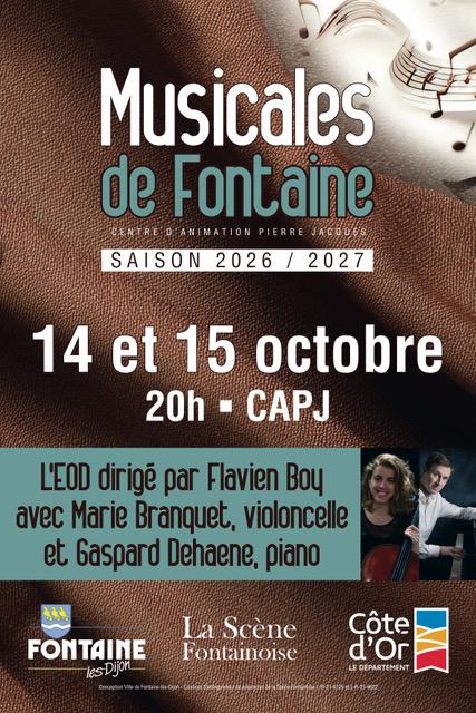 sortie à FONTAINE LES DIJON, Côte d'Or. CHOPIN EN MAJESTÉ AVEC GASPARD DEHAENE Sortir à FONTAINE LES DIJON(Côte d'Or). FONTAINE LES DIJON.