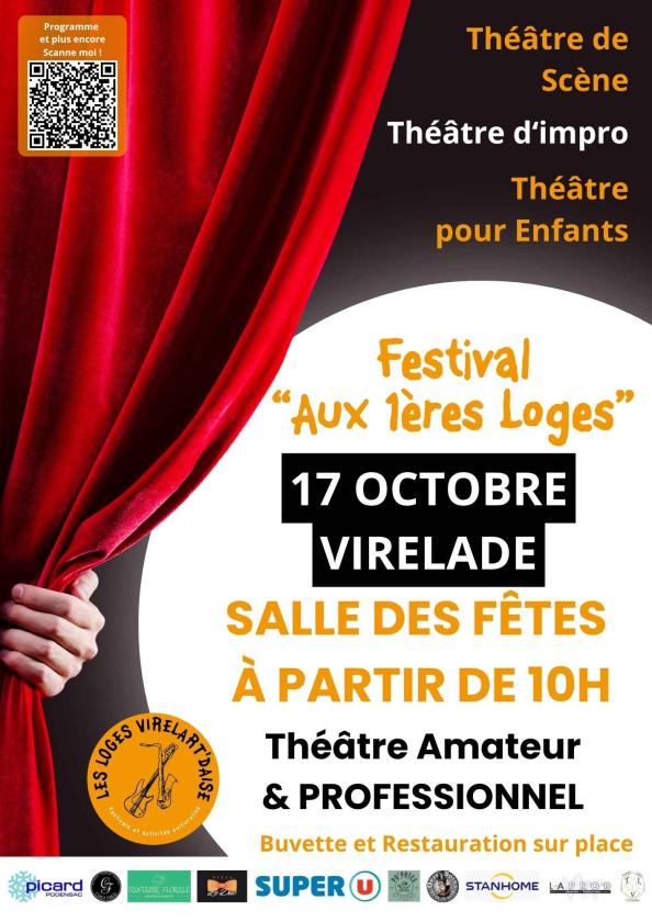 sortie à VIRELADE, Gironde. FESTIVAL DE THÉÂTRE "AUX 1ÈRES LOGES" À VIRELADE Sortir à VIRELADE(Gironde). VIRELADE.