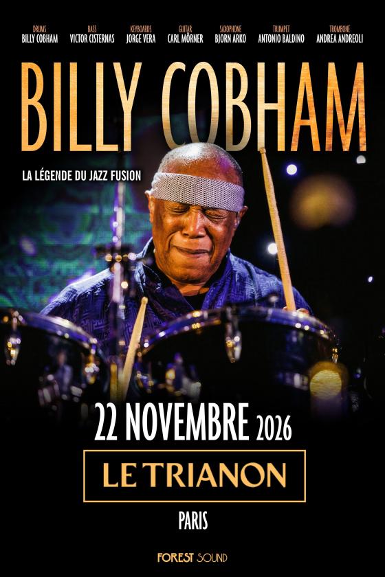sortie à PARIS 18, Paris. BILLY COBHAM SIGNE SON GRAND RETOUR AU TRIANON ! Sortir à PARIS 18(Paris). PARIS 18.