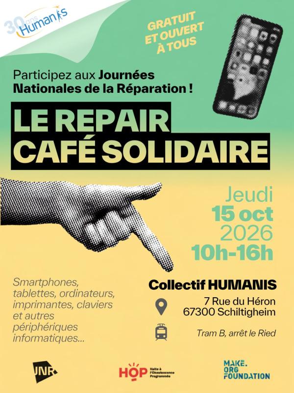 sortie à SCHILTIGHEIM, Bas Rhin. LE REPAIR CAFÉ SOLIDAIRE Sortir à SCHILTIGHEIM(Bas Rhin). SCHILTIGHEIM.