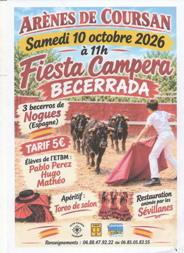 sortie à COURSAN, Aude. FIESTA CAMPERA Sortir à COURSAN(Aude). COURSAN.
