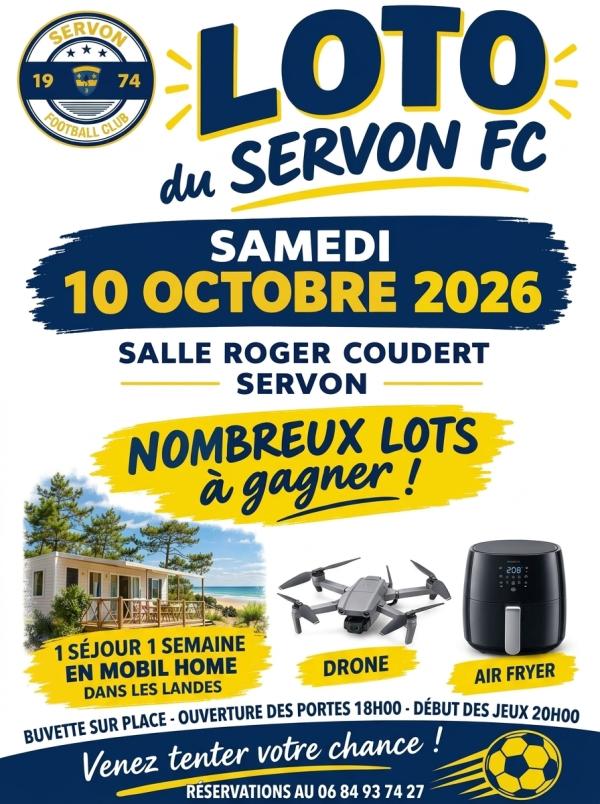 sortie à SERVON, Seine et Marne. LOTO DU FOOTBALL CLUB DE SERVON Sortir à SERVON(Seine et Marne). SERVON.