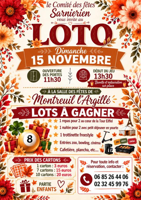 sortie à MONTREUIL L ARGILLE, Eure. LOTO Sortir à MONTREUIL L ARGILLE(Eure). MONTREUIL L ARGILLE.