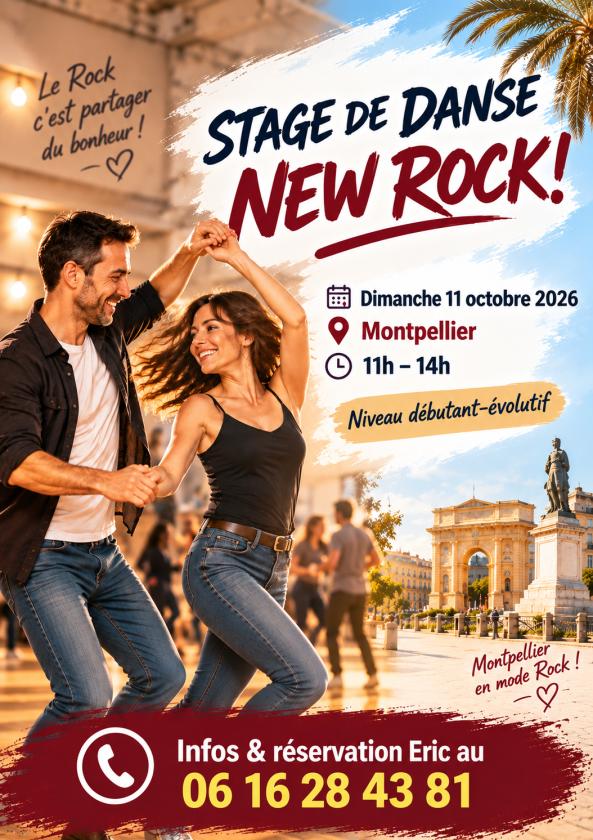 sortie à MONTPELLIER, Hérault. STAGE INITIATION ÉVOLUTIVE DANSE NEW ROCK! Sortir à MONTPELLIER(Hérault). MONTPELLIER.