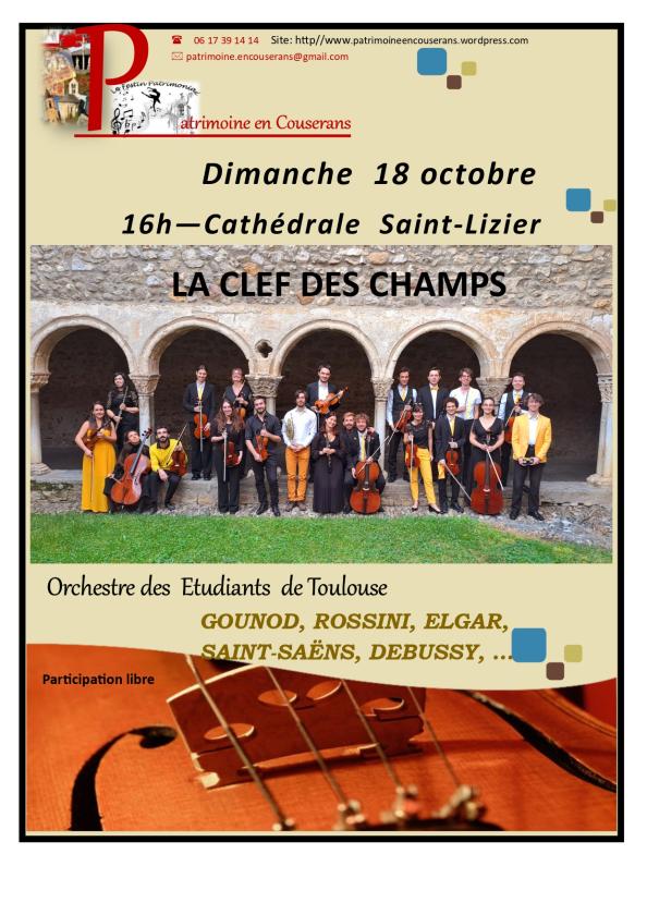 sortie à ST LIZIER, Ariège. CONCERT CLASSIQUE LA CLEF DES CHAMPS Sortir à ST LIZIER(Ariège). ST LIZIER.