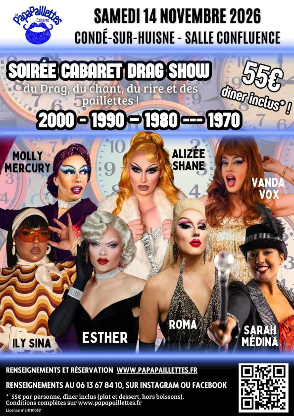 sortie à CONDE SUR HUISNE, Orne. LE PAPAPAILLETTES CABARET - DRAG SHOW Sortir à CONDE SUR HUISNE(Orne). CONDE SUR HUISNE.