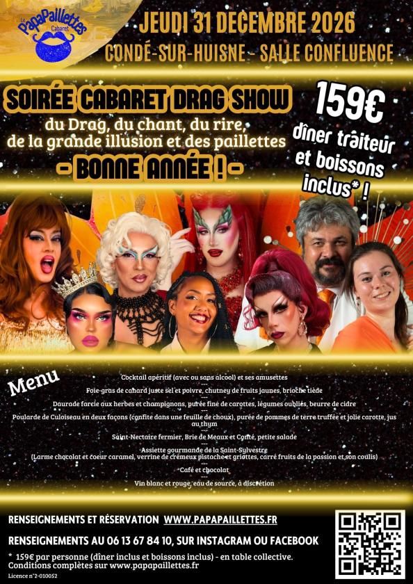 sortie à CONDE SUR HUISNE, Orne. LE PAPAPAILLETTES CABARET - DRAG SHOW Sortir à CONDE SUR HUISNE(Orne). CONDE SUR HUISNE.