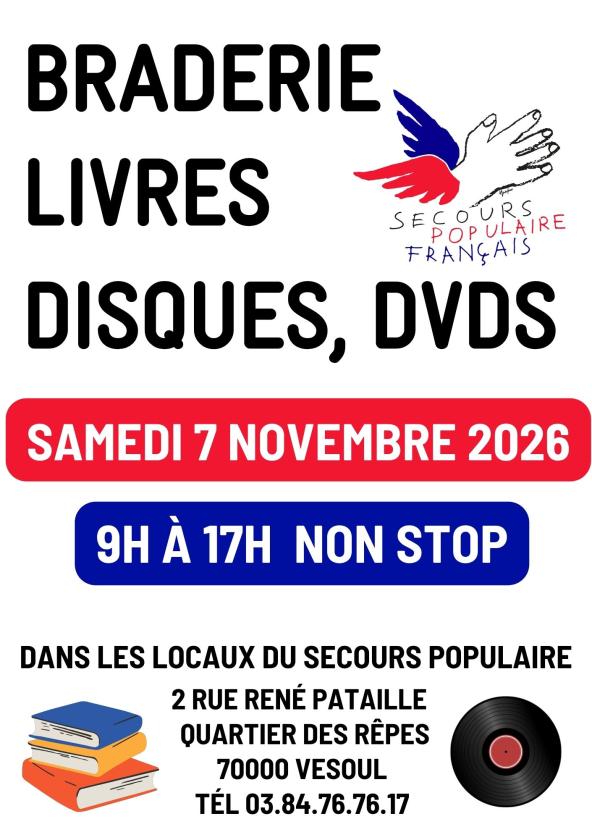 sortie à VESOUL, Haute Saône. BRADERIE DE LIVRES - DISQUES - DVDS Sortir à VESOUL(Haute Saône). VESOUL.