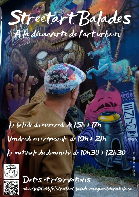 sortie à LA ROCHELLE, Charente Maritime. LES STREETART BALADES DE MARGUERITE LA ROCHELAISE Sortir à LA ROCHELLE(Charente Maritime). LA ROCHELLE.