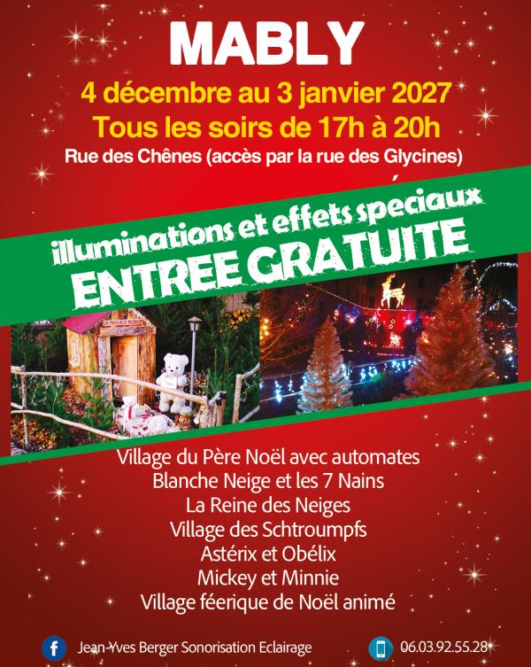 sortie à MABLY, Loire. FÊTES DE NOËL À MABLY 42300 Sortir à MABLY(Loire). MABLY.