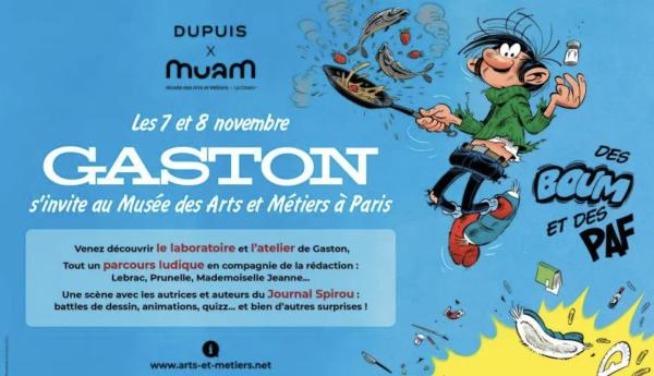 sortie à PARIS, Paris. BOUM, PAF ! GASTON LAGAFFE S'INVITE AU MUAM ! Sortir à PARIS(Paris). PARIS.