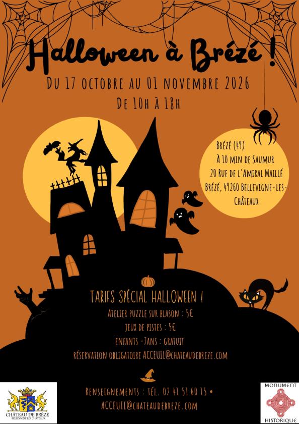 sortie à BREZE, Maine et Loire. HALLOWEEN AU CHÂTEAU DE BRÉZÉ Sortir à BREZE(Maine et Loire). BREZE.