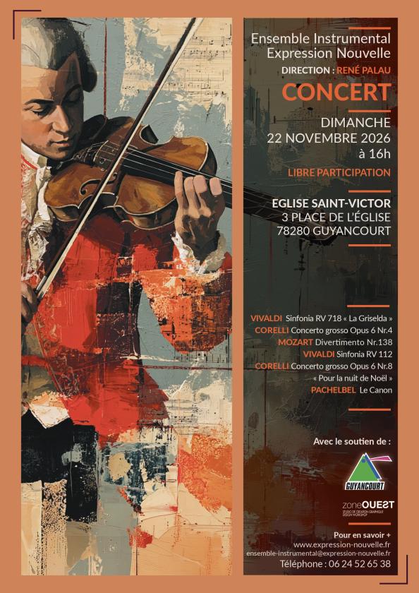 sortie à GUYANCOURT, Yvelines. CONCERT ENSEMBLE INSTRUMENTAL EXPRESSION NOUVELLE Sortir à GUYANCOURT(Yvelines). GUYANCOURT.