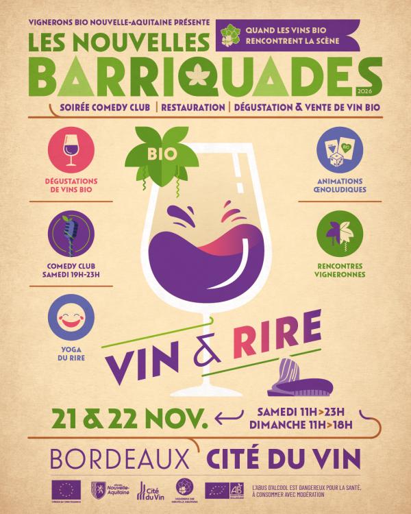 sortie à BORDEAUX, Gironde. LES NOUVELLES BARRIQUADES 2026 - LE RENDEZ-VOUS DE Sortir à BORDEAUX(Gironde). BORDEAUX.