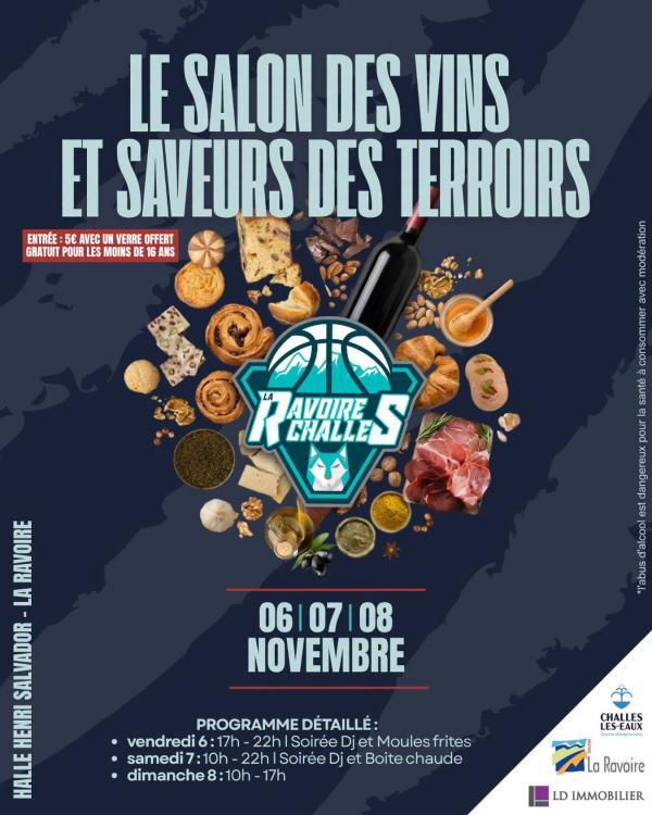 sortie à LA RAVOIRE, Savoie. SALON DES VINS ET SAVEURS DES TERROIRS Sortir à LA RAVOIRE(Savoie). LA RAVOIRE.