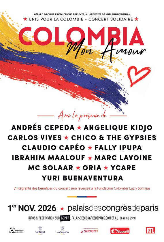 sortie à PARIS, Paris. COLOMBIA, MON AMOUR À L'INITIATIVE DE YURI BUENAVE Sortir à PARIS(Paris). PARIS.