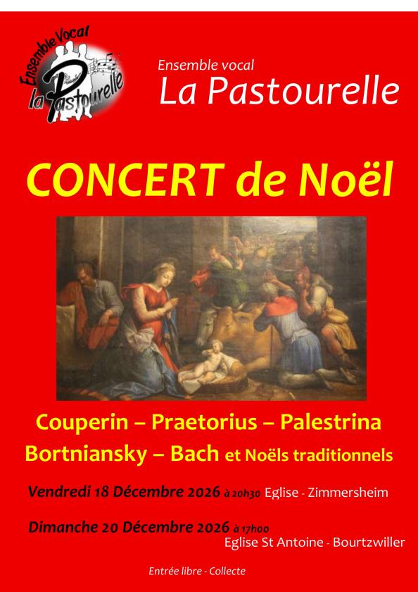sortie à ZIMMERSHEIM, Haut Rhin. CONCERT DE NOËL Sortir à ZIMMERSHEIM(Haut Rhin). ZIMMERSHEIM.