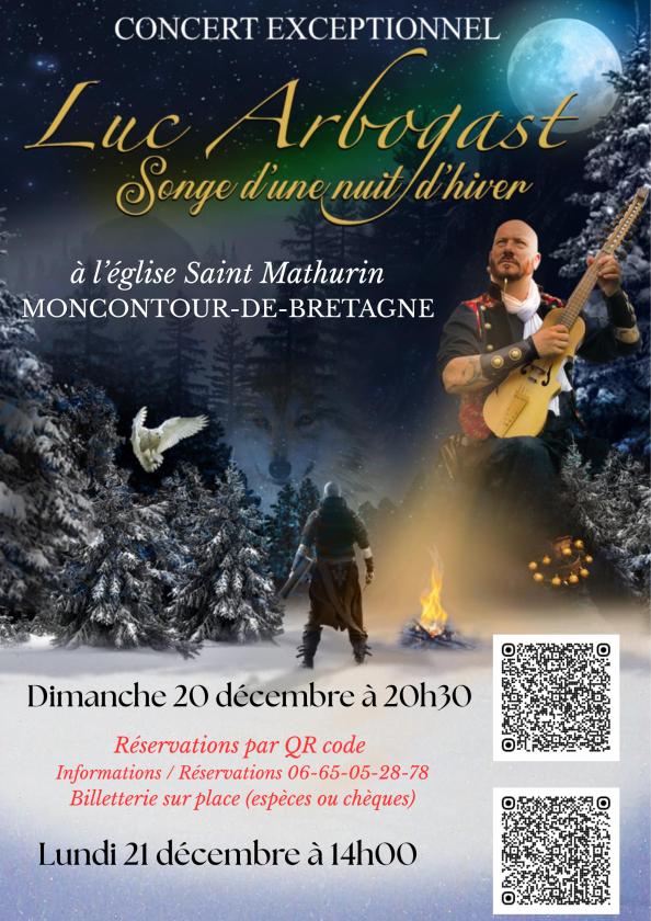 sortie à MONCONTOUR, Côtes d'Armor. CONCERTS EXCEPTIONNELS DE LUC ARBOGAST Sortir à MONCONTOUR(Côtes d'Armor). MONCONTOUR.