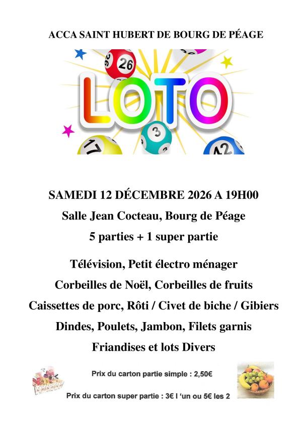 sortie à BOURG DE PEAGE, Drôme. LOTO Sortir à BOURG DE PEAGE(Drôme). BOURG DE PEAGE.