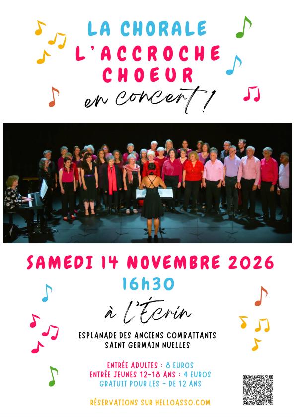 sortie à ST GERMAIN NUELLES, Rhône. CONCERT CHORALE L'ACCROCHE CHOEUR Sortir à ST GERMAIN NUELLES(Rhône). ST GERMAIN NUELLES.