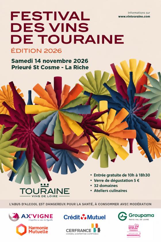 sortie à LA RICHE, Indre et Loire. FESTIVAL DES VINS DE TOURAINE 2026 Sortir à LA RICHE(Indre et Loire). LA RICHE.