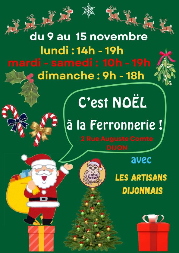 sortie à DIJON, Côte d'Or. NOËL EN NOVEMBRE : MARCHÉ DE NOËL DES ARTISANS DIJ Sortir à DIJON(Côte d'Or). DIJON.